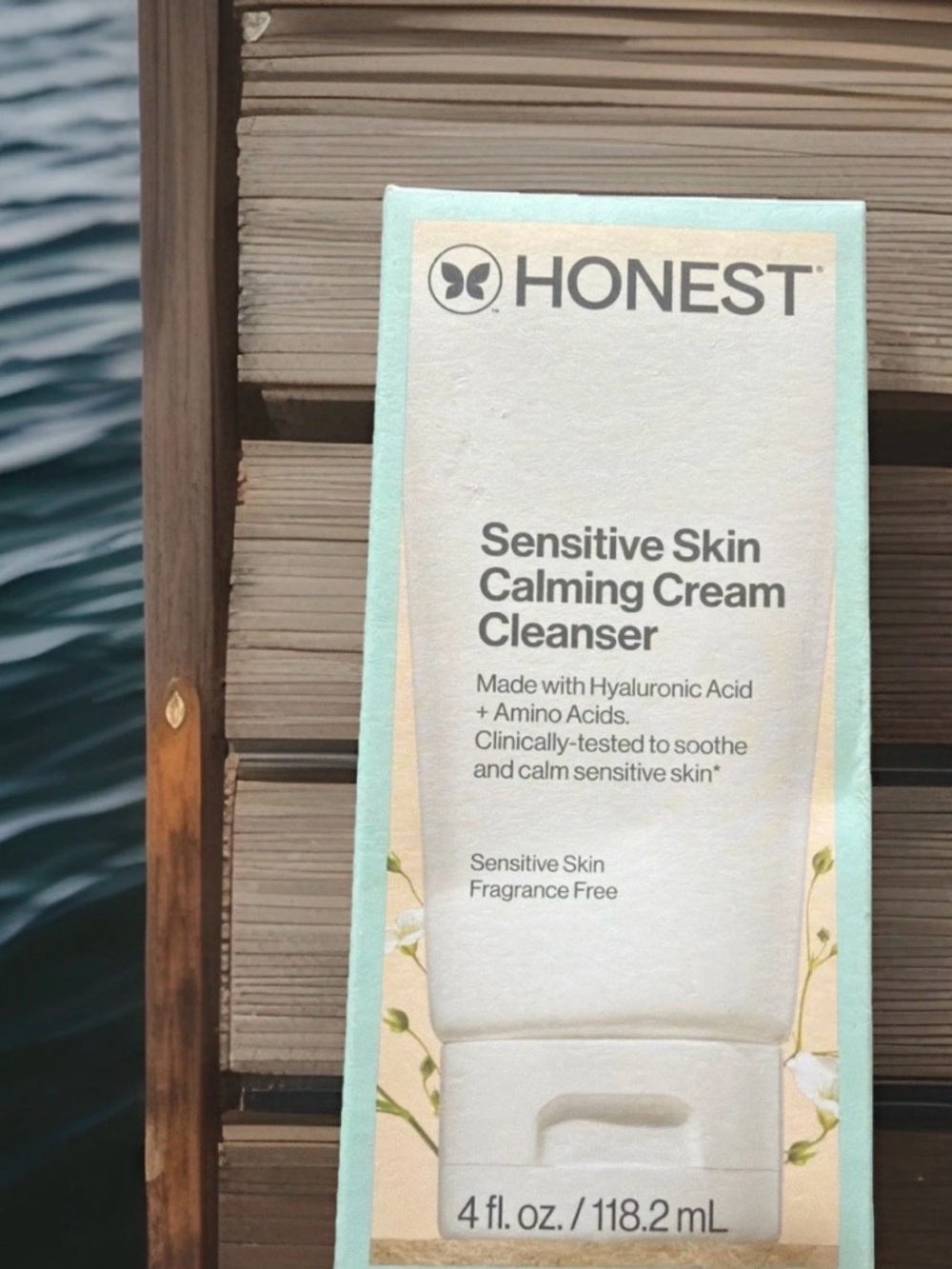 HONEST BEAUTY Sensitive Skin Calming Cream Cleanser, Fragrance-Free, 4 fl oz